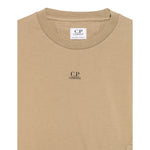 C.P. Company T-Shirt Girocollo tinta unita con Stampa Beige per Bambino CUM00I BEIGE C.P. COMPANY 