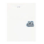 C.P. Company T-Shirt Girocollo tinta unita con Stampa Bianco per Bambino CUM00L BIANCO C.P. COMPANY 