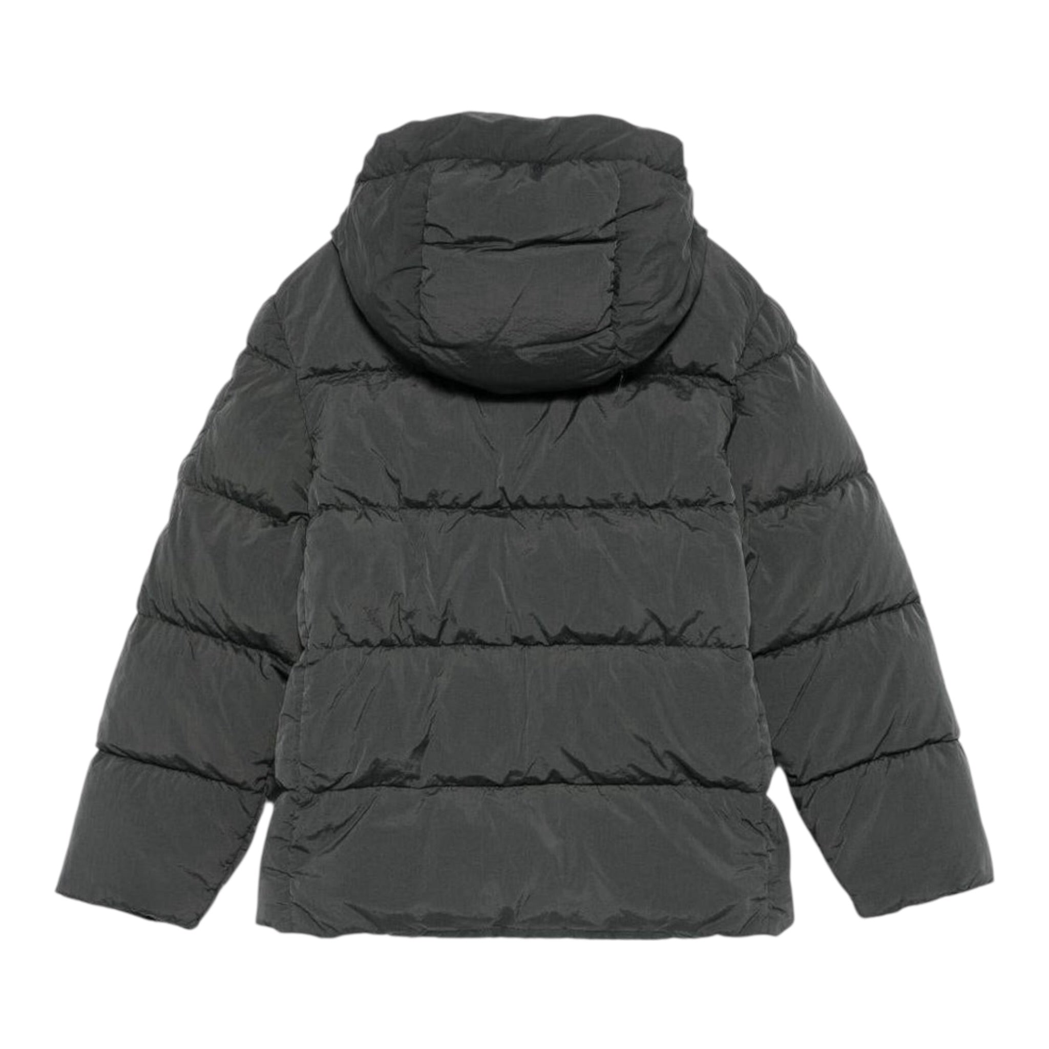 C.P. Company Giubbino tinta unita con Zip E Cappuccio Grigio per Bambino CUS01E GRIGIO C.P. COMPANY 