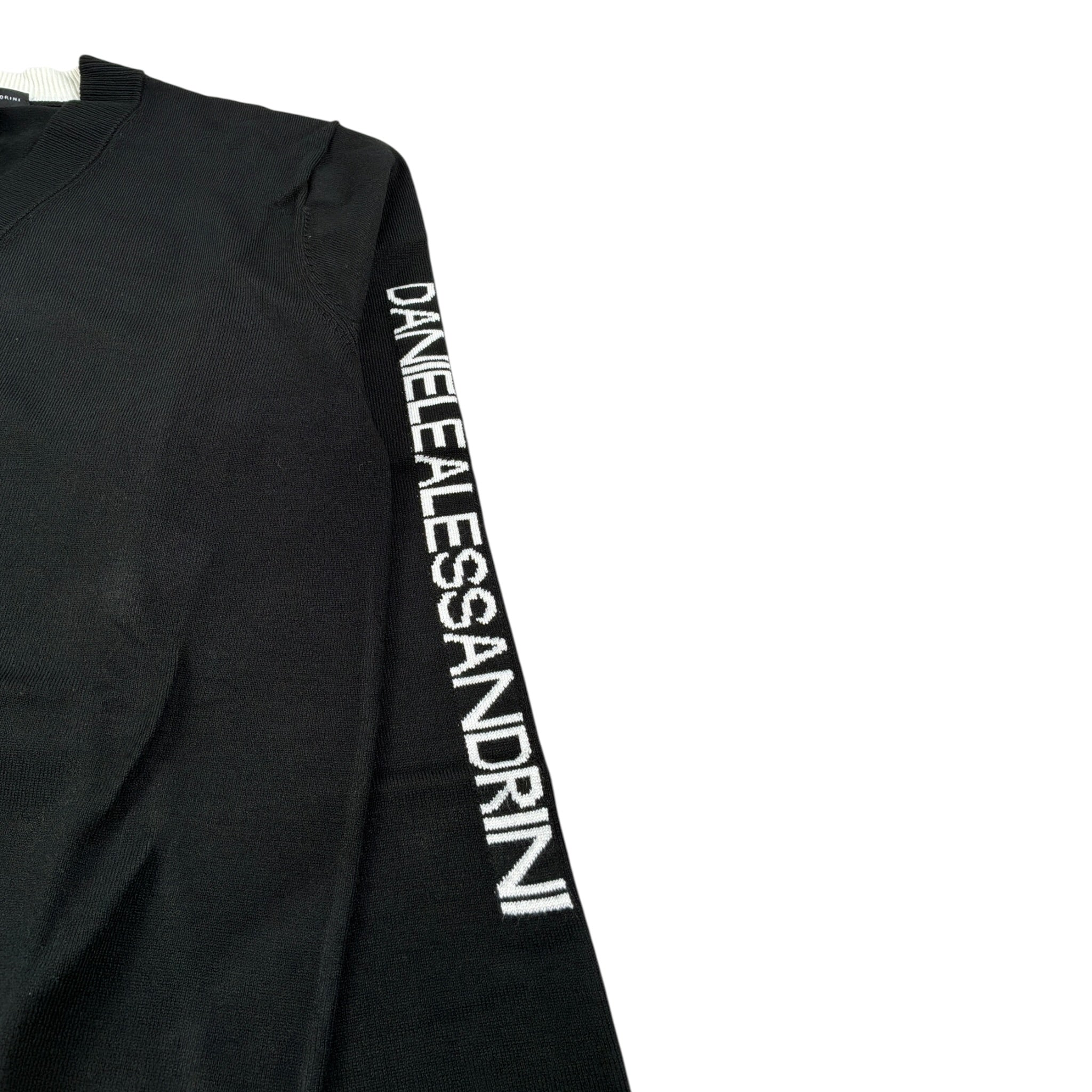 Daniele Alessandrini Cardigan tinta unita con Logo Nero per Neonato 1231W00206N NERO DANIELE ALESSANDRINI 