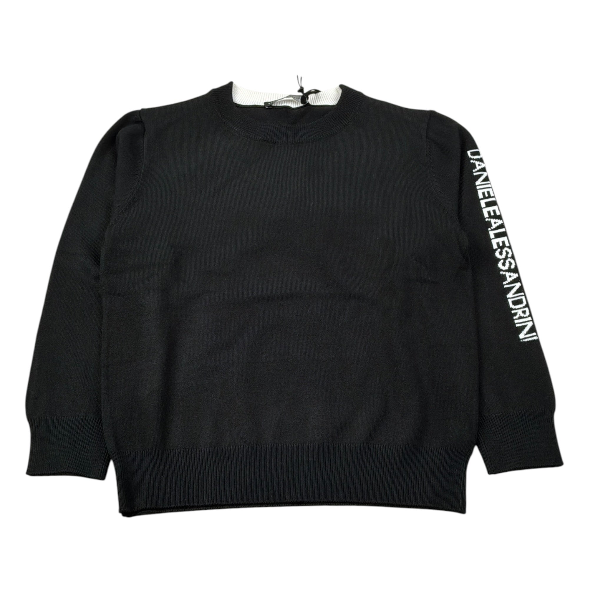 Daniele Alessandrini Maglia tinta unita con Stampa Nero per Bambino 1231W00239X NERO DANIELE ALESSANDRINI 