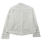 Daniele Alessandrini Camicia Manica Lunga Tinta Unit con Logo Bianco per Bambino 1235C0979 BIANCO DANIELE ALESSANDRINI 