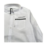 Daniele Alessandrini Camicia Manica Lunga Tinta Unit con Logo Bianco per Bambino 1235C1041 BIANCO DANIELE ALESSANDRINI 