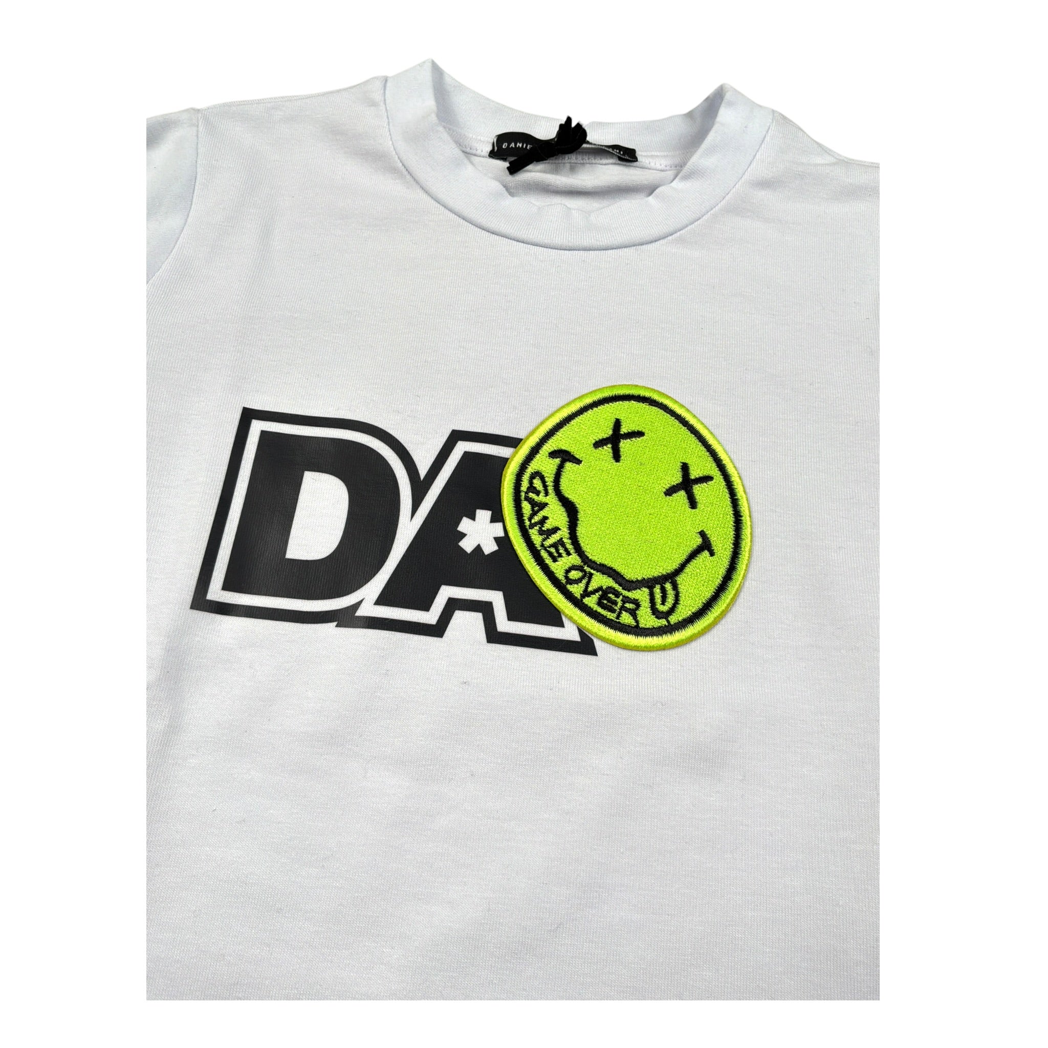 Daniele Alessandrini Shirt Girocollo tinta unita con Stampa Bianco per Neonato 1291M00115N BIANCO DANIELE ALESSANDRINI 