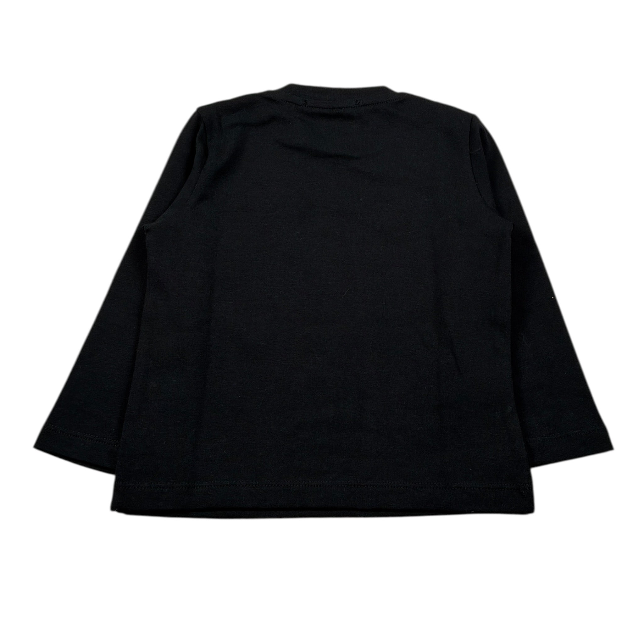 Daniele Alessandrini Shirt Girocollo tinta unita con Stampa Nero per Neonato 1291M00120 NERO DANIELE ALESSANDRINI 