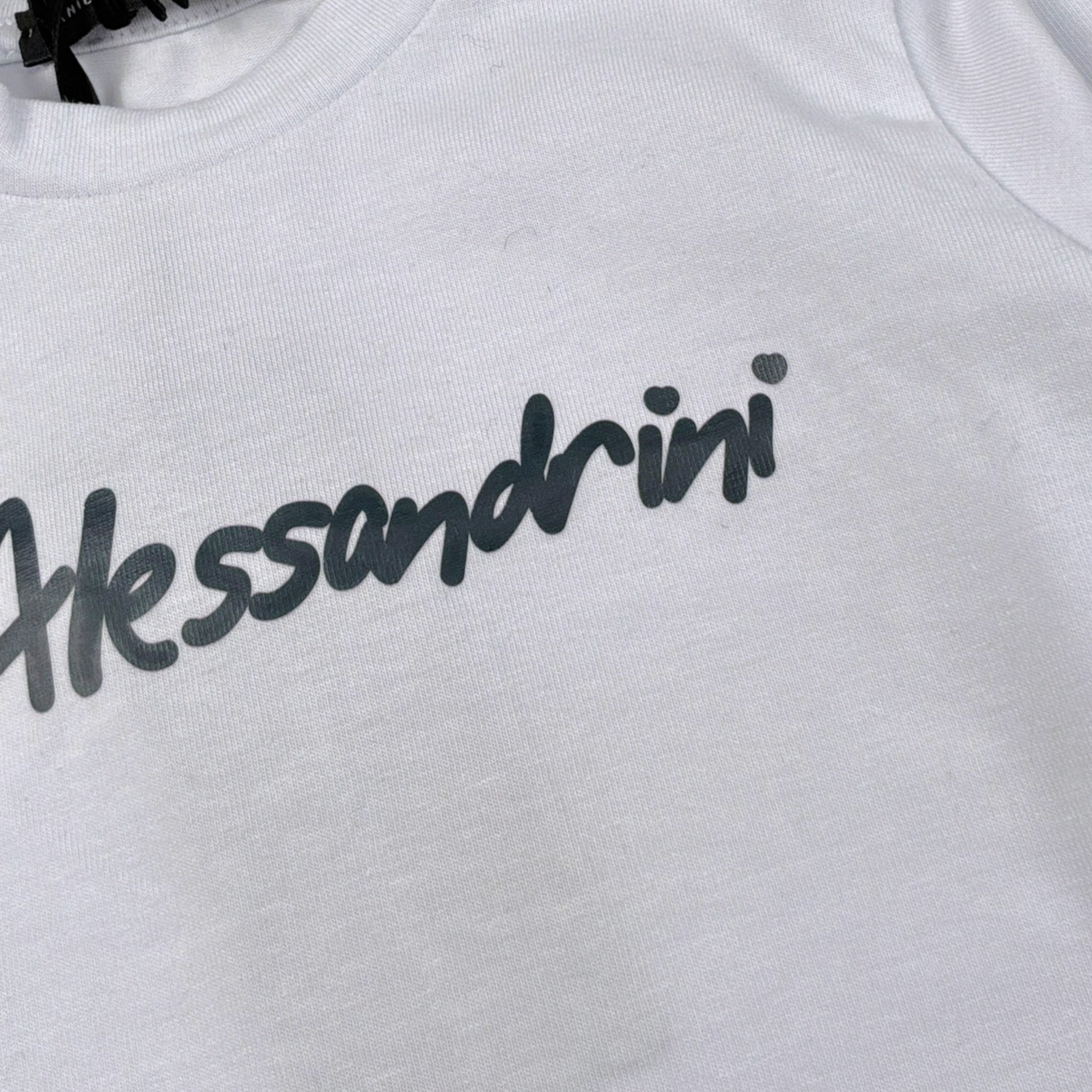 Daniele Alessandrini Shirt Girocollo tinta unita con Stampa Bianco per Bambino 1291M00131 BIANCO DANIELE ALESSANDRINI 