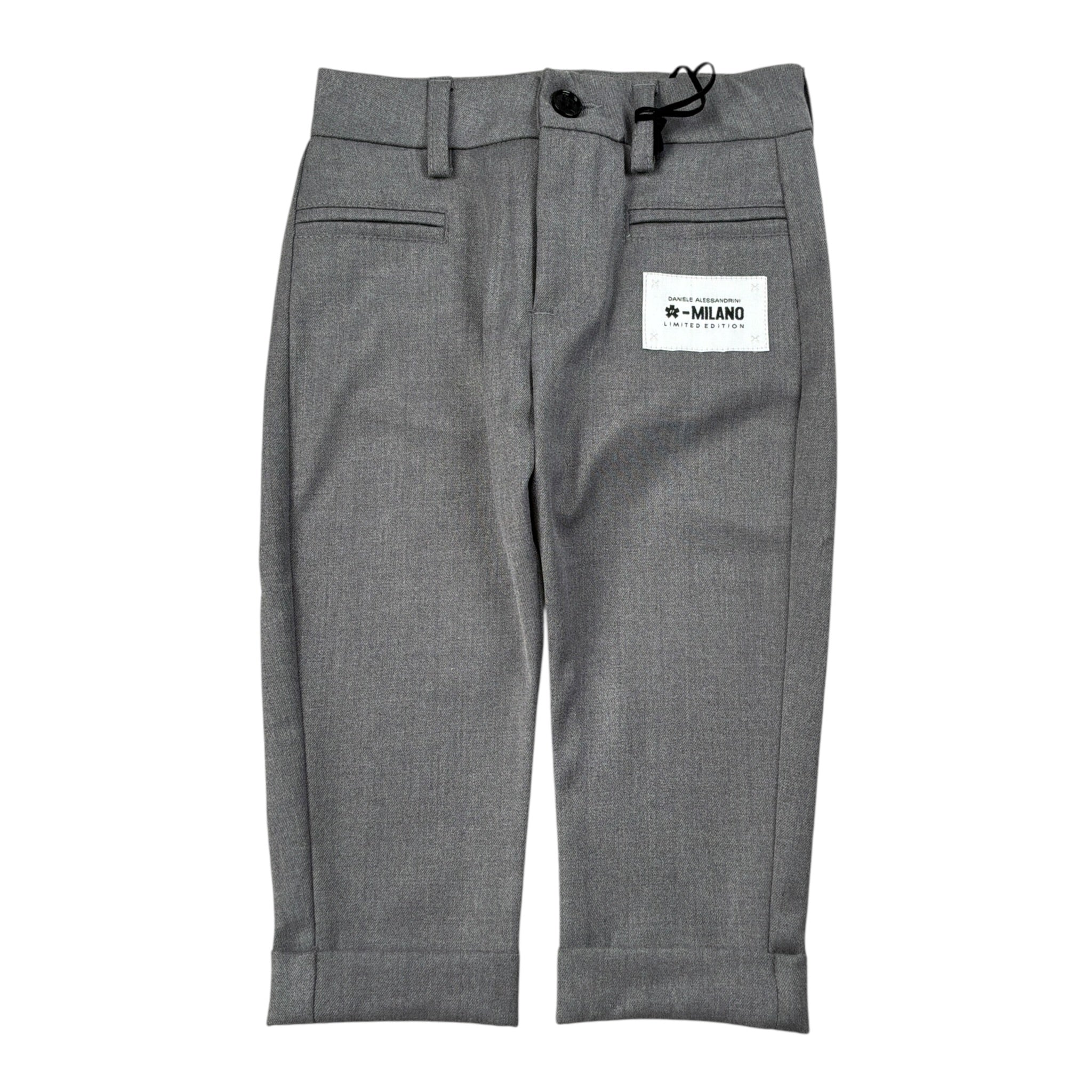Daniele Alessandrini Pantalone tinta unita con Girovita Regolabile Grigio per Bambino 1291P00151J GRIGIO DANIELE ALESSANDRINI 
