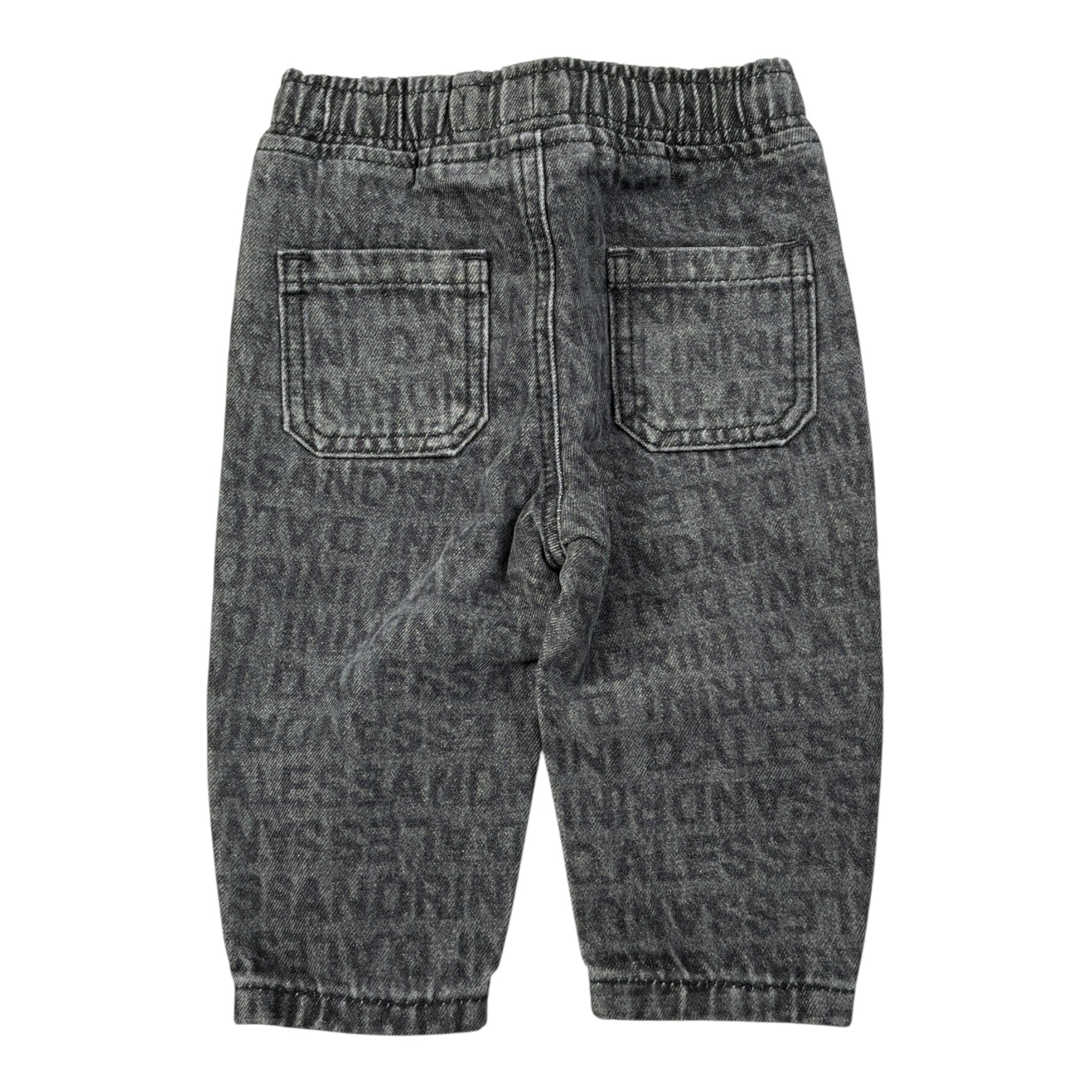 Daniele Alessandrini Jeans tinta unita con Elastico In Vita Logato Nero per Neonato 1291PD00091 NERO DANIELE ALESSANDRINI 