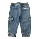 Daniele Alessandrini Jeans tinta unita con Elastico In Vita Blu per Neonato 1291PD00097 BLU DANIELE ALESSANDRINI 