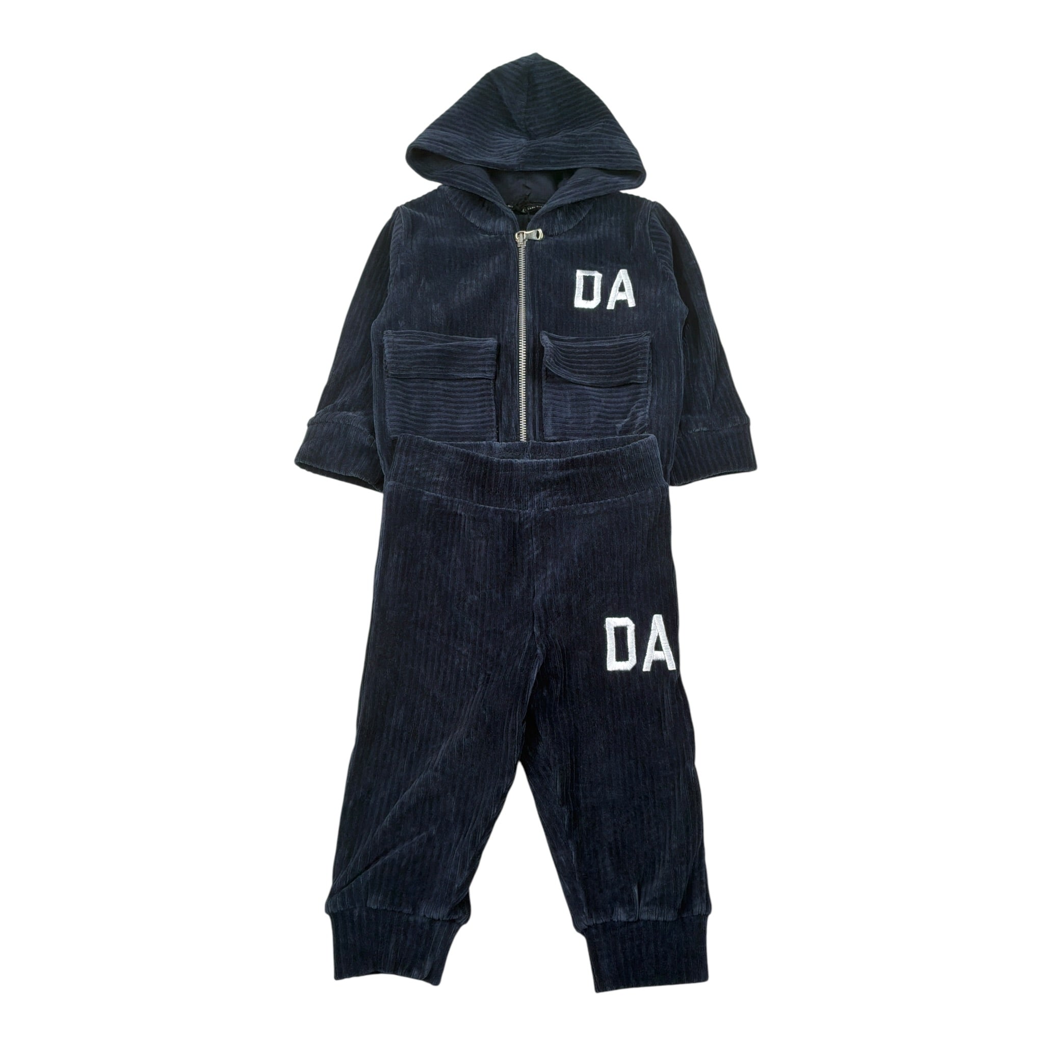 Daniele Alessandrini Completo 2Pz Felpa-Pantalone con Stampa Blu per Neonato 1291SET00133XX BLU DANIELE ALESSANDRINI 