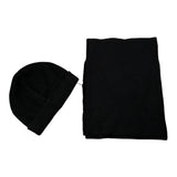 Daniele Alessandrini Set Cappello-Sciarpa tinta unita Nero per Bambino 1291SET0791 NERO DANIELE ALESSANDRINI 