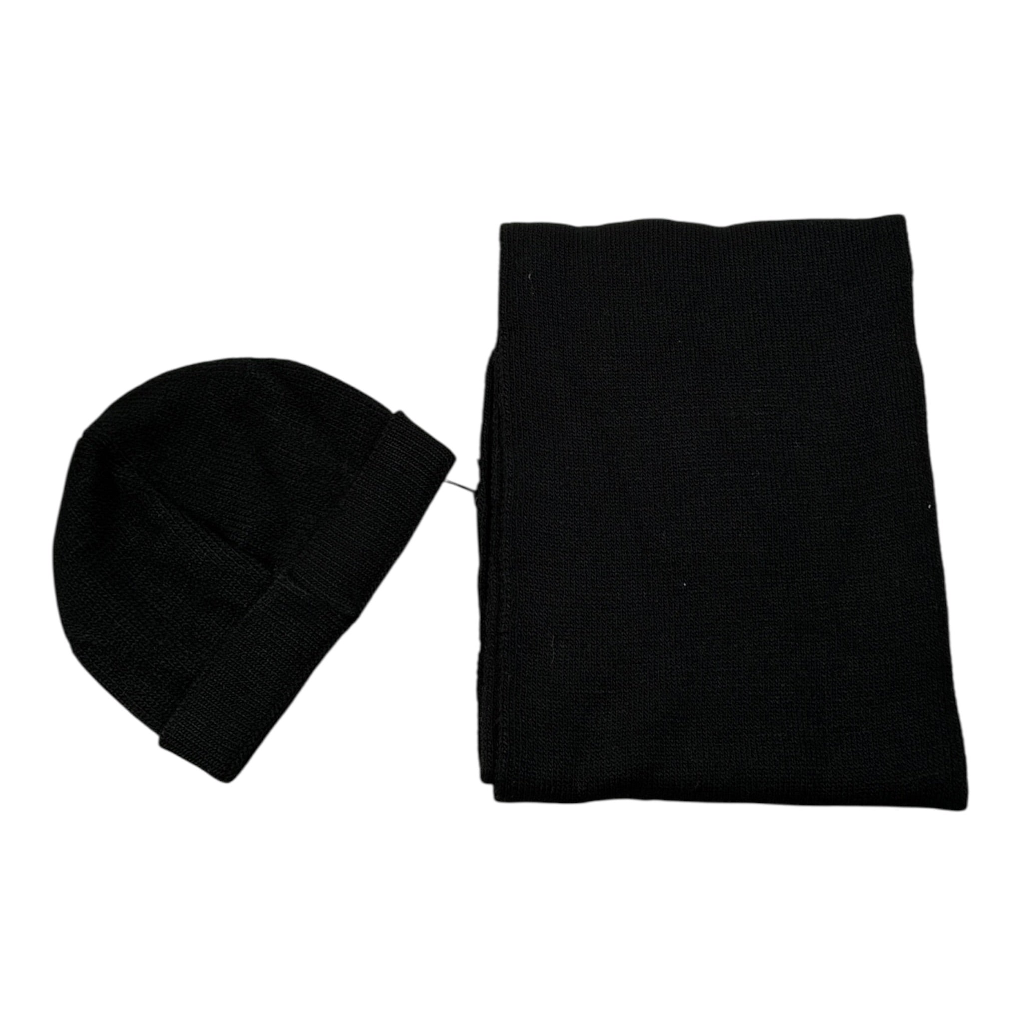 Daniele Alessandrini Set Cappello-Sciarpa tinta unita Nero per Bambino 1291SET0791 NERO DANIELE ALESSANDRINI 