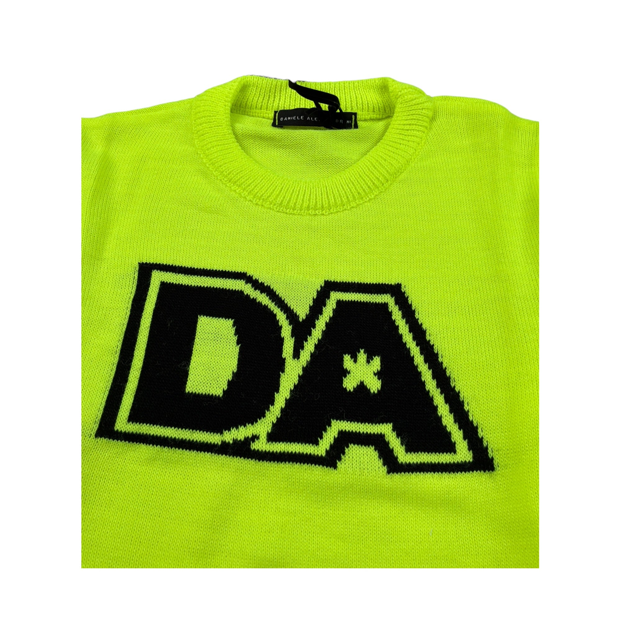 Daniele Alessandrini Maglia tinta unita con Stampa Giallo Fluo per Neonato 1291W00117X GIALLO FLUO DANIELE ALESSANDRINI 