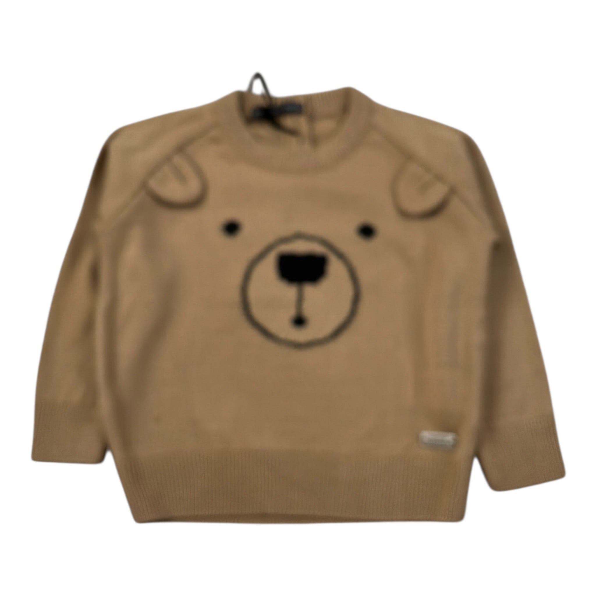 Daniele Alessandrini Maglia Girocollo tinta unita con Stampa Marrone per Neonato 1291W00135 MARRONE DANIELE ALESSANDRINI 