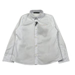 Daniele Alessandrini Camicia Manica Lunga Tinta Unit con Logo Bianco per Neonato 1295C00023 BIANCO DANIELE ALESSANDRINI 