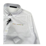 Daniele Alessandrini Camicia Manica Lunga Tinta Unit con Logo Bianco per Bambino 1295C00023J BIANCO DANIELE ALESSANDRINI 