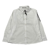 Daniele Alessandrini Camicia Manica Lunga tinta unita con Logo Bianco per Bambino 1295C00110 BIANCO DANIELE ALESSANDRINI 
