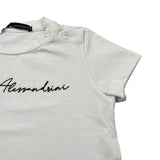 Daniele Alessandrini T-Shirt Girocollo tinta unita con Logo Bianco per Neonato 1296M0853 BIANCO DANIELE ALESSANDRINI 