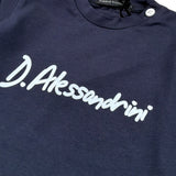 Daniele Alessandrini Shirt tinta unita Girocollo con Stampa Blu per Neonato 1297M00131 BLU DANIELE ALESSANDRINI 