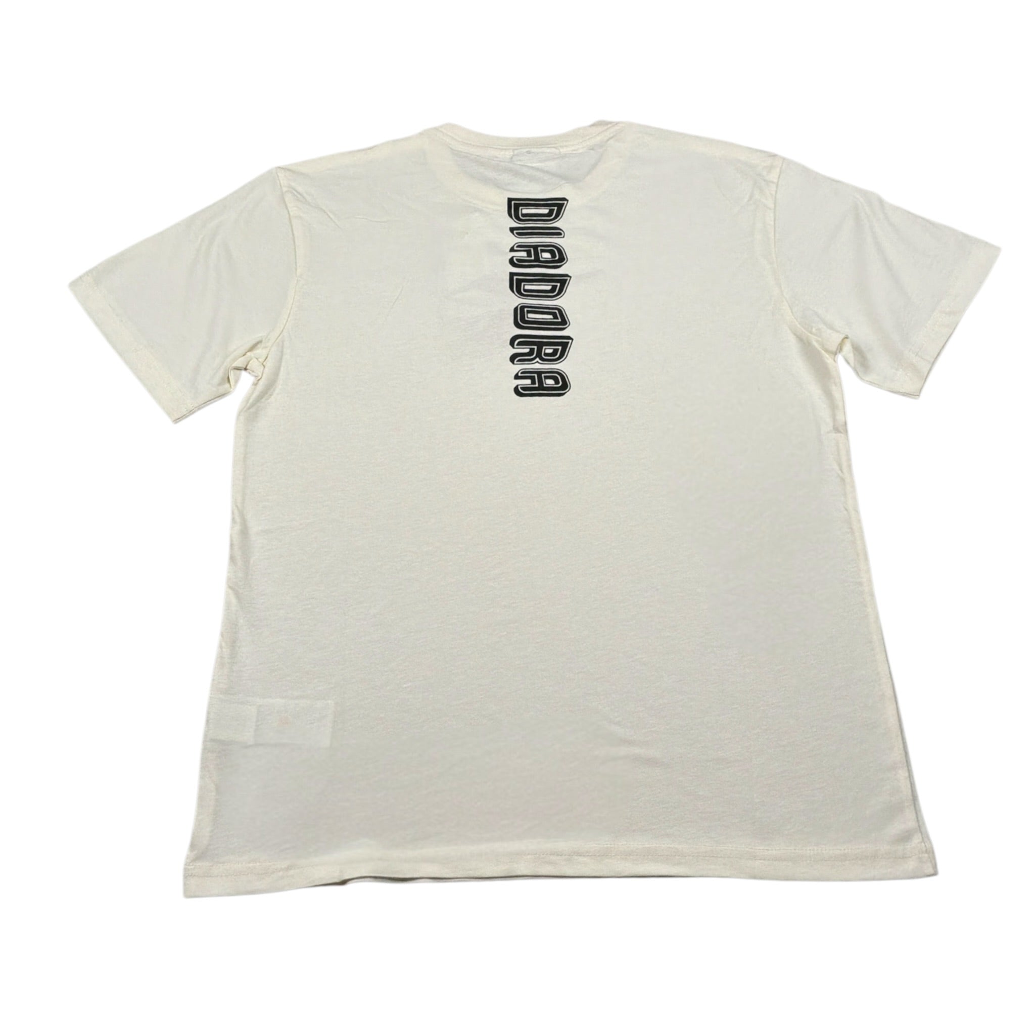 Diadora T-Shirt Girocollo tinta unita con Logo Panna per Bambino 102182237 PANNA DIADORA 