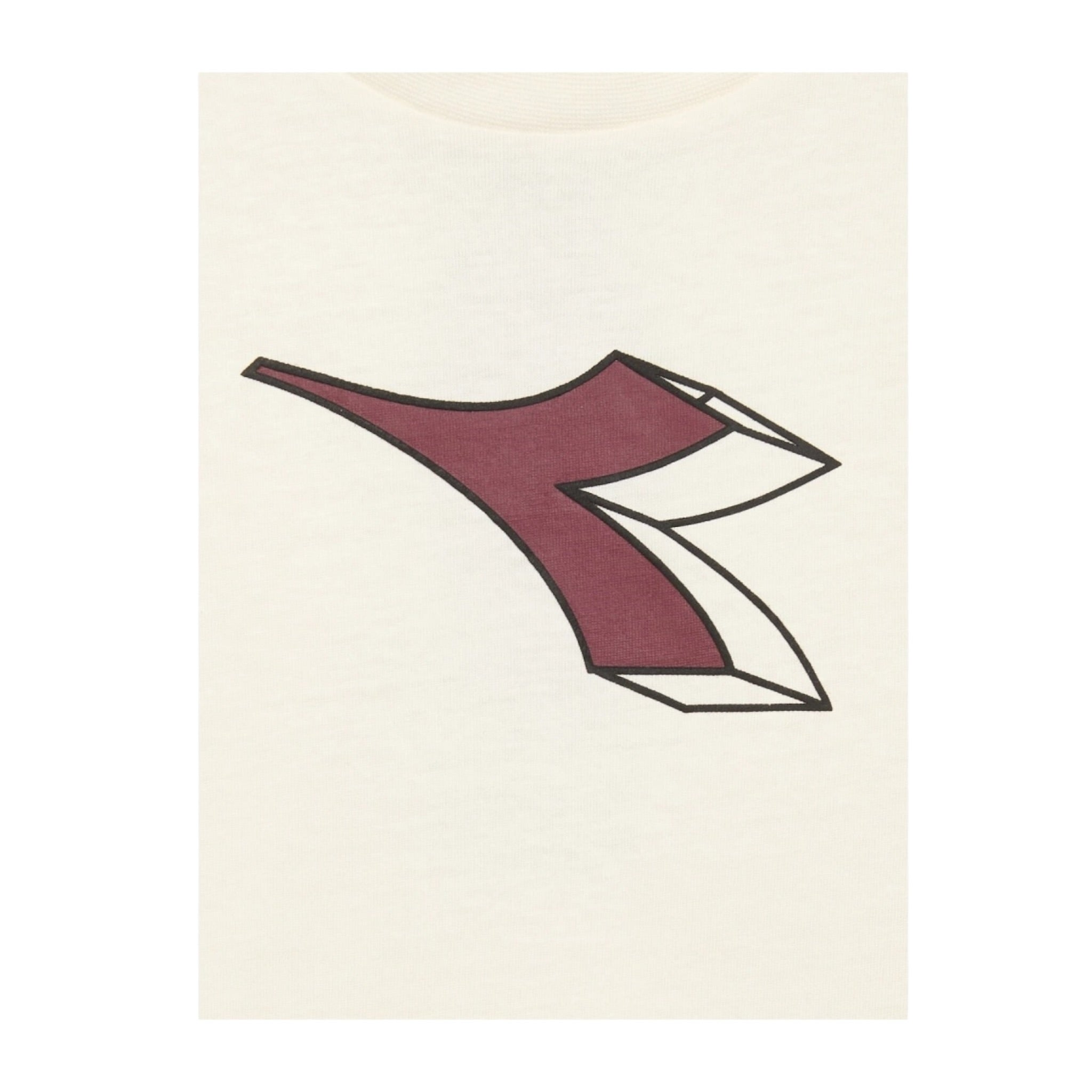 Diadora T-Shirt Girocollo tinta unita con Logo Panna per Bambino 102182237X PANNA DIADORA 