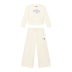 Diadora Completo 2 Pezzi Felpa-Pantalone tinta unita Panna per Bambina 102182240X PANNA DIADORA 