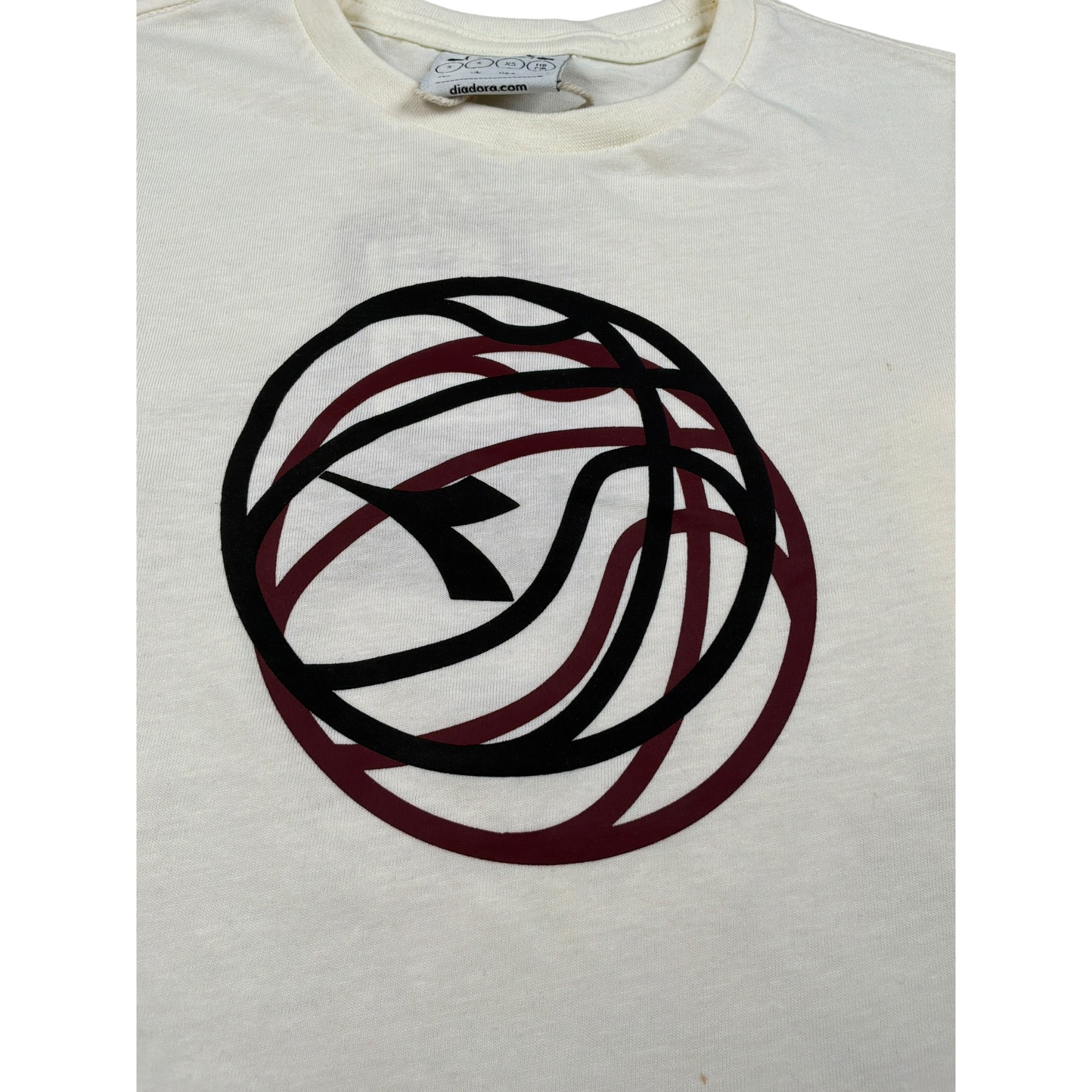 Diadora Shirt Girocollo tinta unita con Logo Panna per Bambino 102182243X PANNA DIADORA 