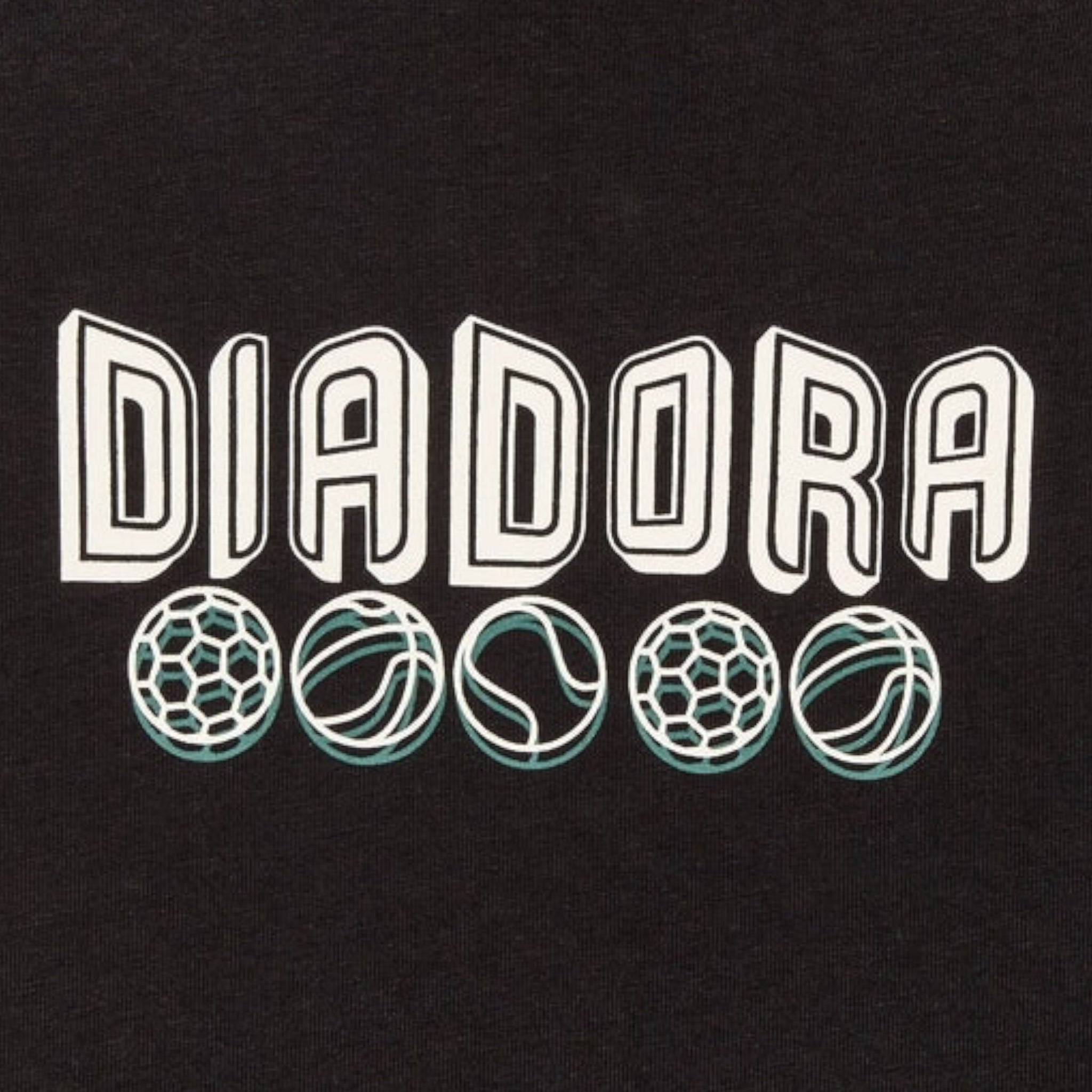 Diadora Shirt Girocollo tinta unita con Logo Nero per Bambino 102182243XX NERO DIADORA 