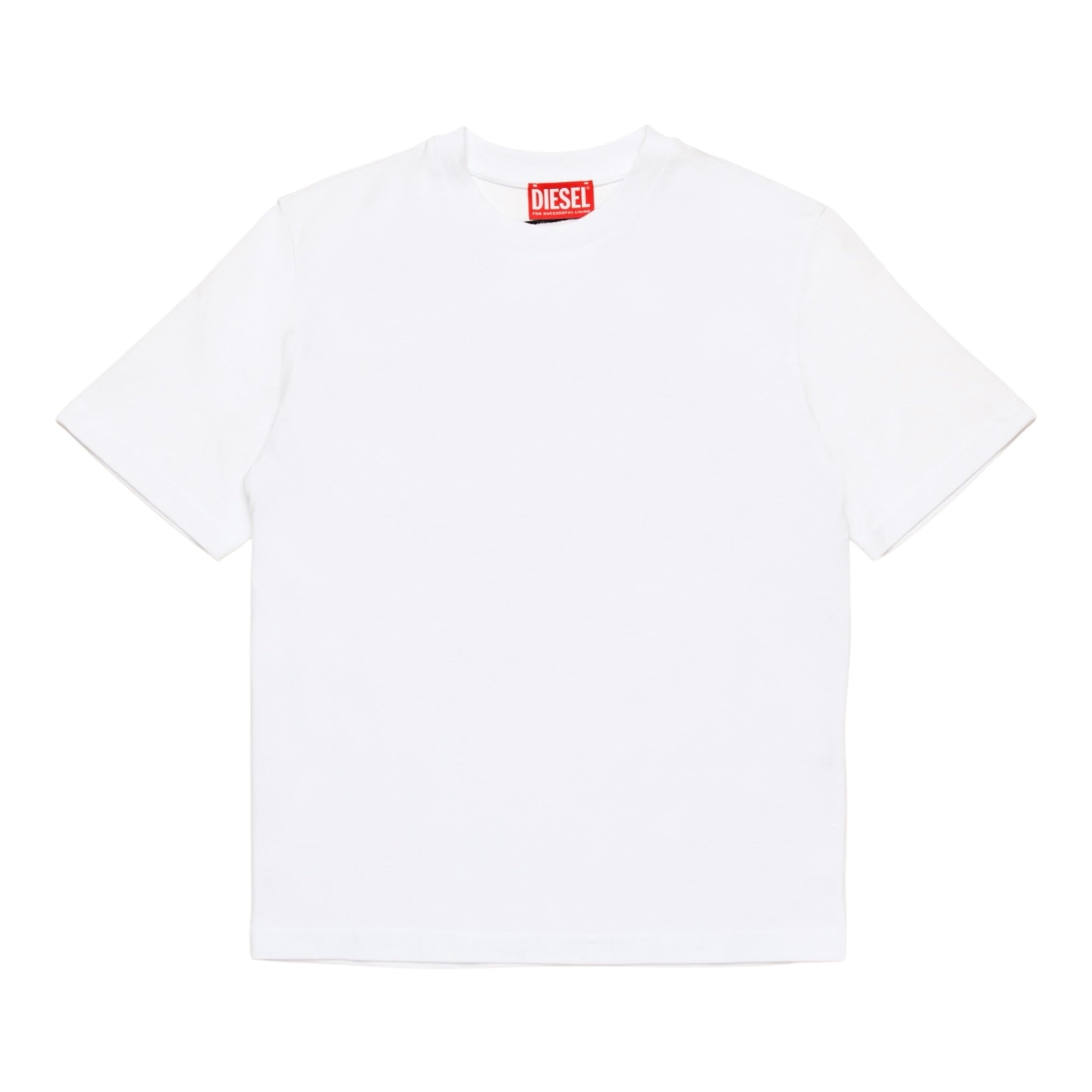 Diesel T-Shirt tinta unita con Stampa Bianco per Bambino J002276 BIANCO DIESEL 