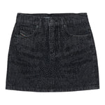 Diesel Gonna tinta unita In Denim con Brillantini Nero per Bambina J00958X NERO DIESEL 