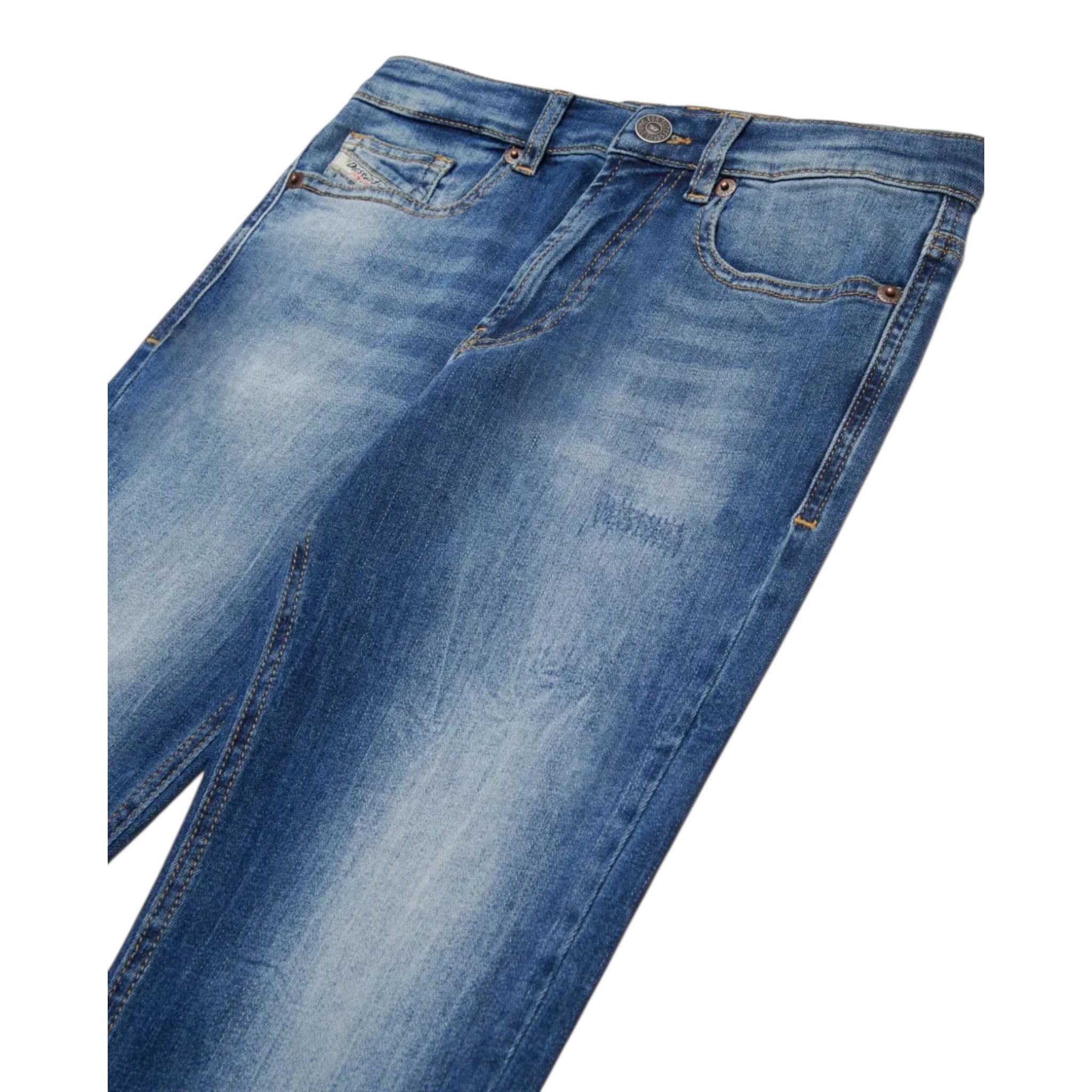 Diesel Jeans tinta unita con Girovita Regolabile Blu per Bambino J00981 BLU DIESEL 