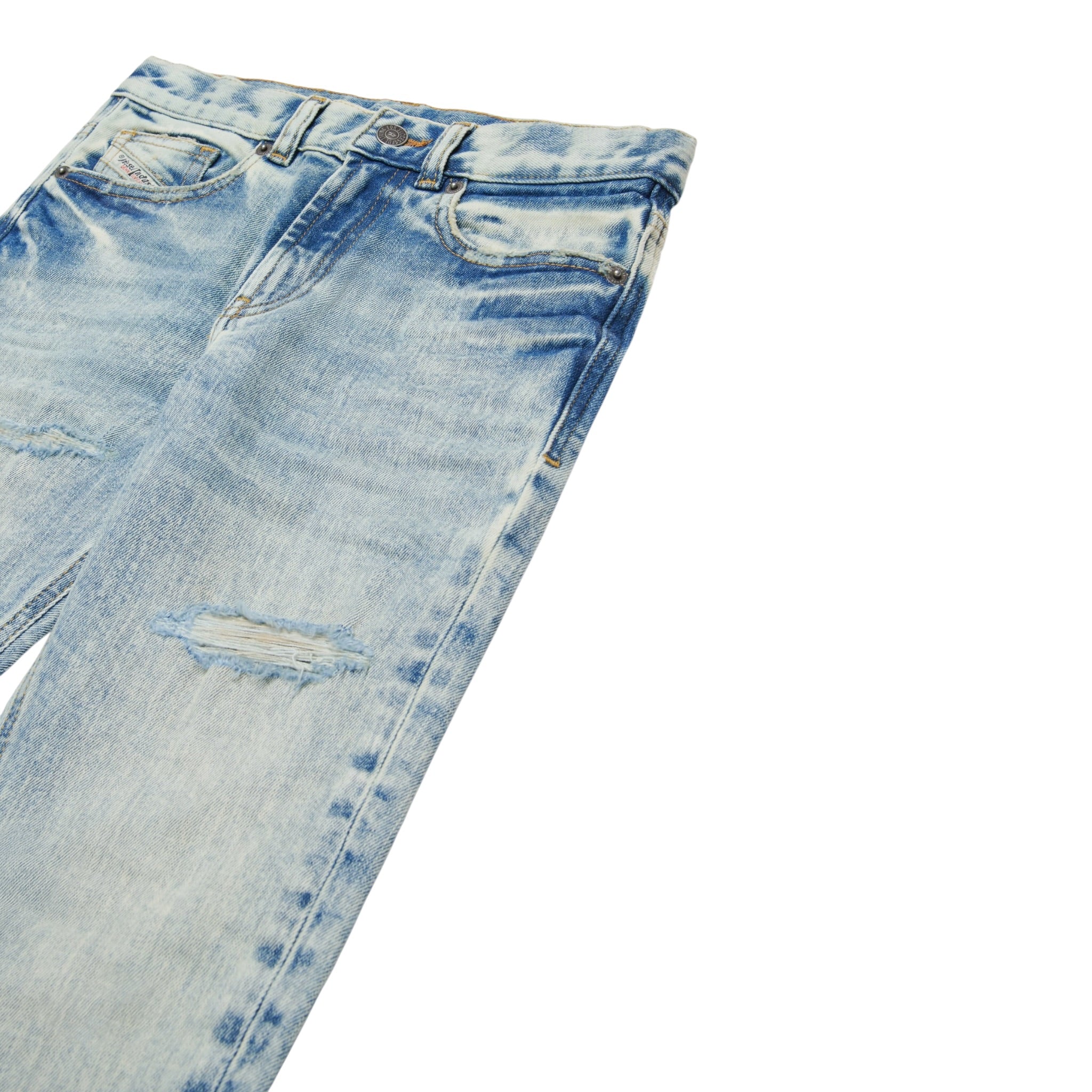 Diesel Jeans tinta unita con Girovita Regolabile Azzurro per Bambino J00981KXBPK AZZURRO DIESEL 