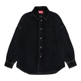 Diesel Camicia Manica Lunga tinta unita In Denim Nero per Bambino J02307 NERO DIESEL 