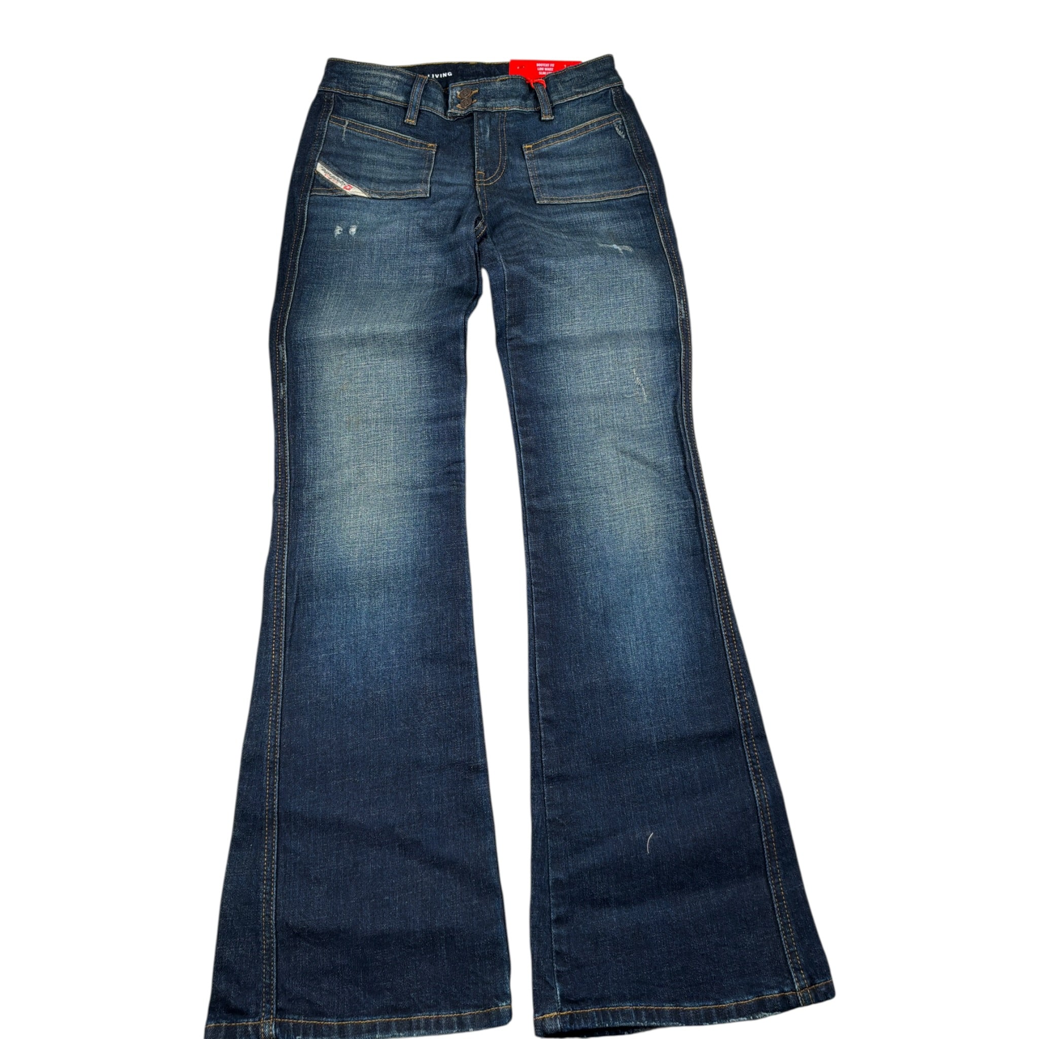 Diesel Jeans tinta unita con Girovita Regolabile Blu per Bambina J02331 BLU DIESEL 