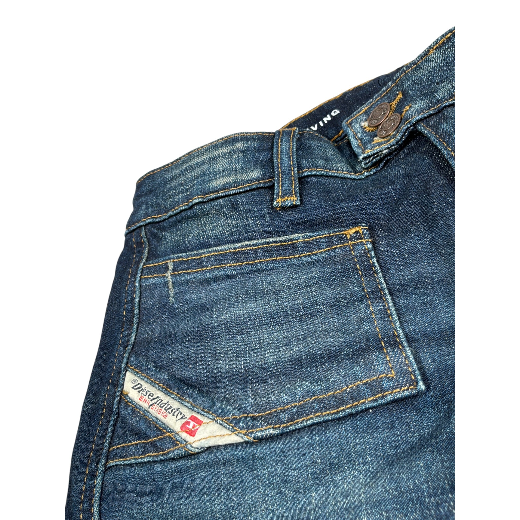 Diesel Jeans tinta unita con Girovita Regolabile Blu per Bambina J02331 BLU DIESEL 