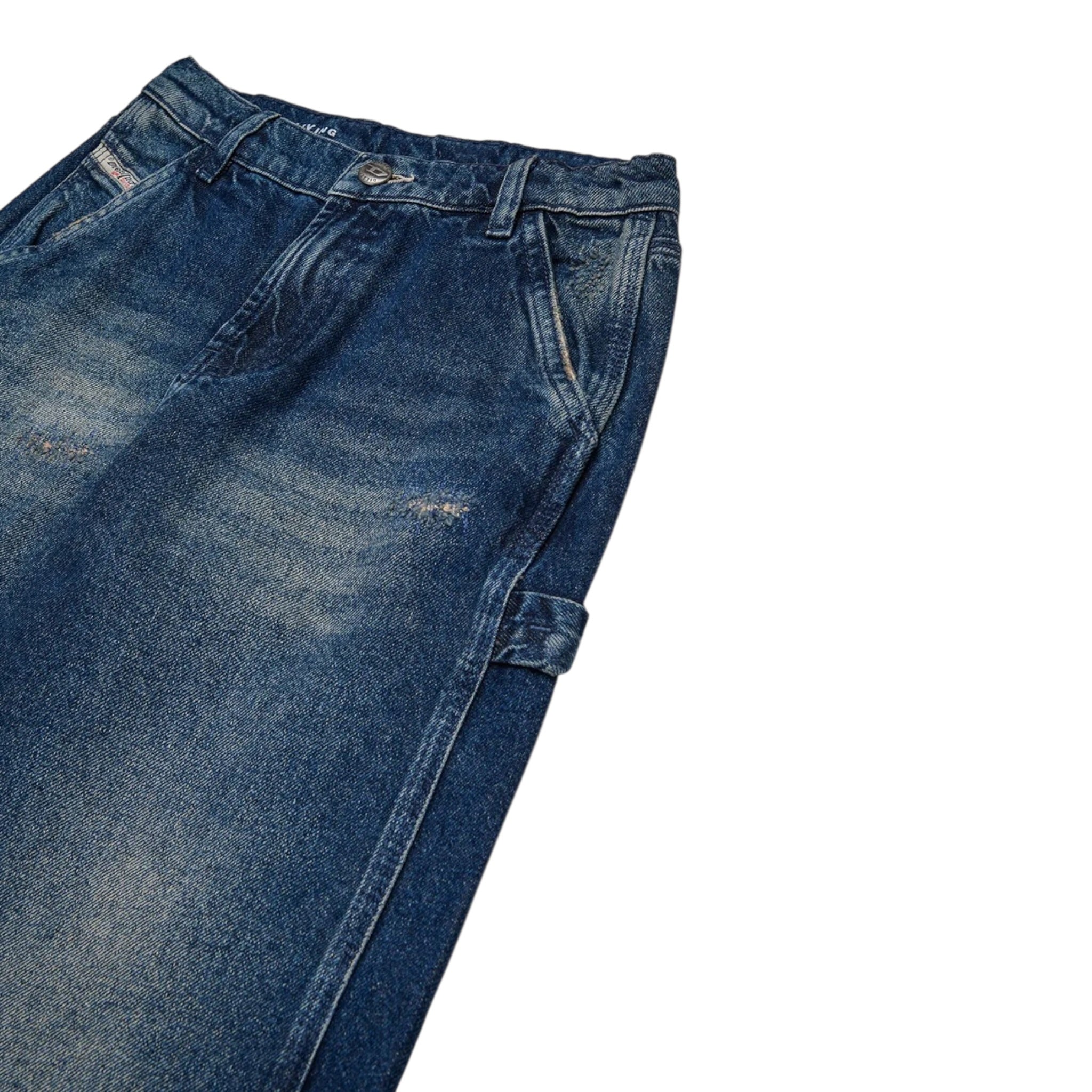 Diesel Jeans tinta unita Modello A Palazzo Blu per Bambina J02349 BLU DIESEL 