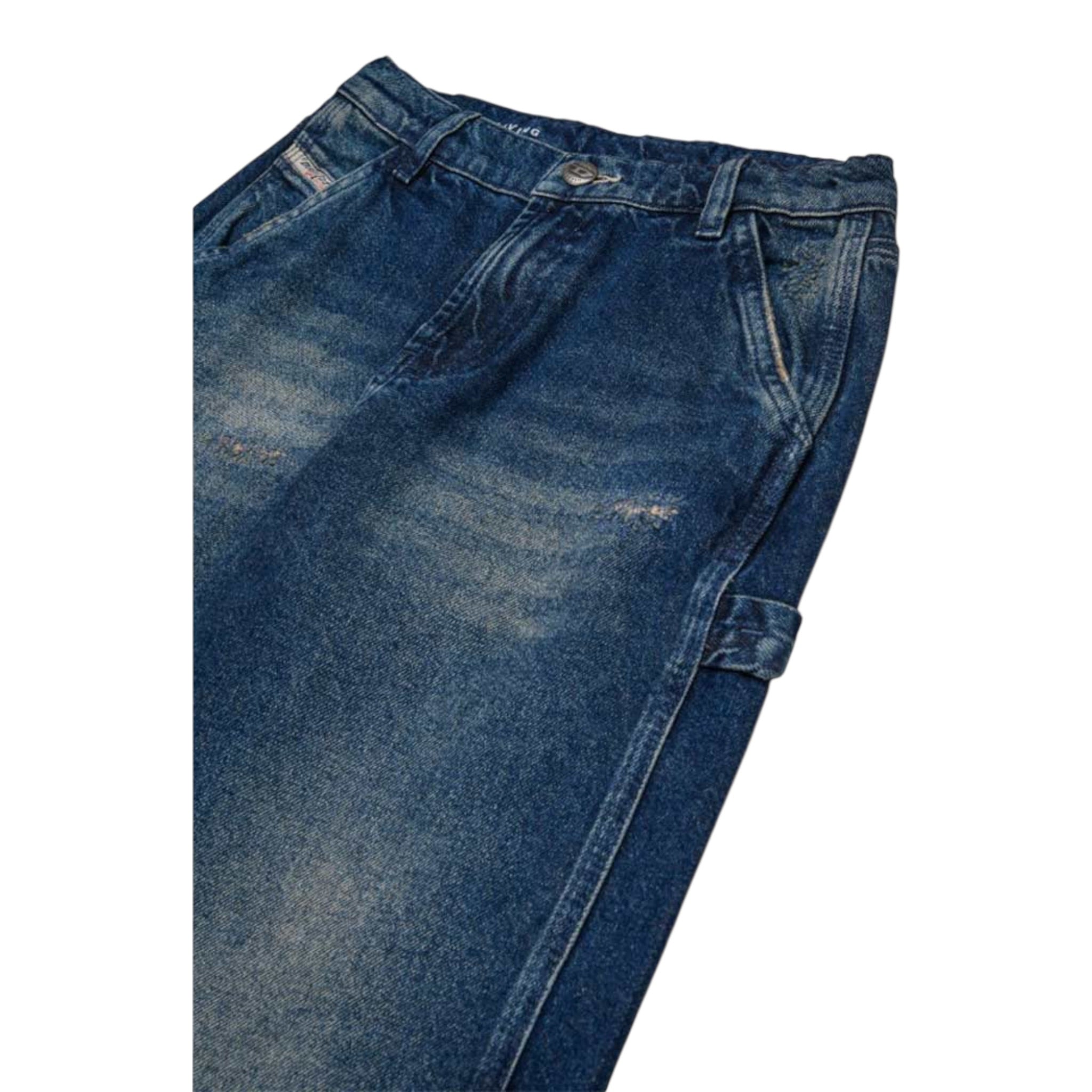 Diesel Jeans tinta unita Modello A Palazzo Blu per Bambina J02349X BLU DIESEL 