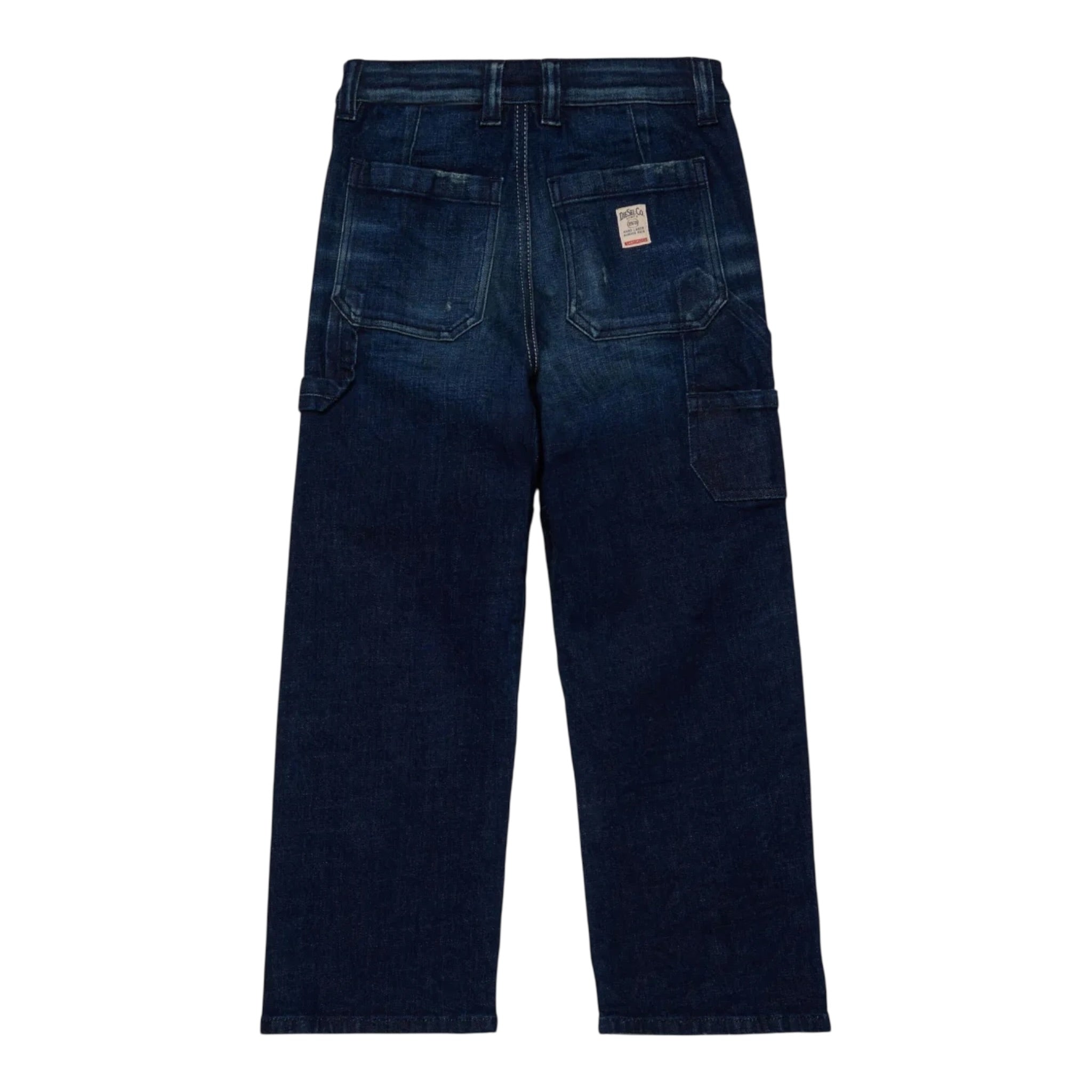 Diesel Jeans tinta unita con Girovita Regolabile Blu per Bambino J02361X BLU DIESEL 
