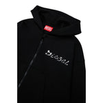 Diesel Felpa tinta unita con Cappuccio E Zip Nero per Bambino J02386 NERO DIESEL 