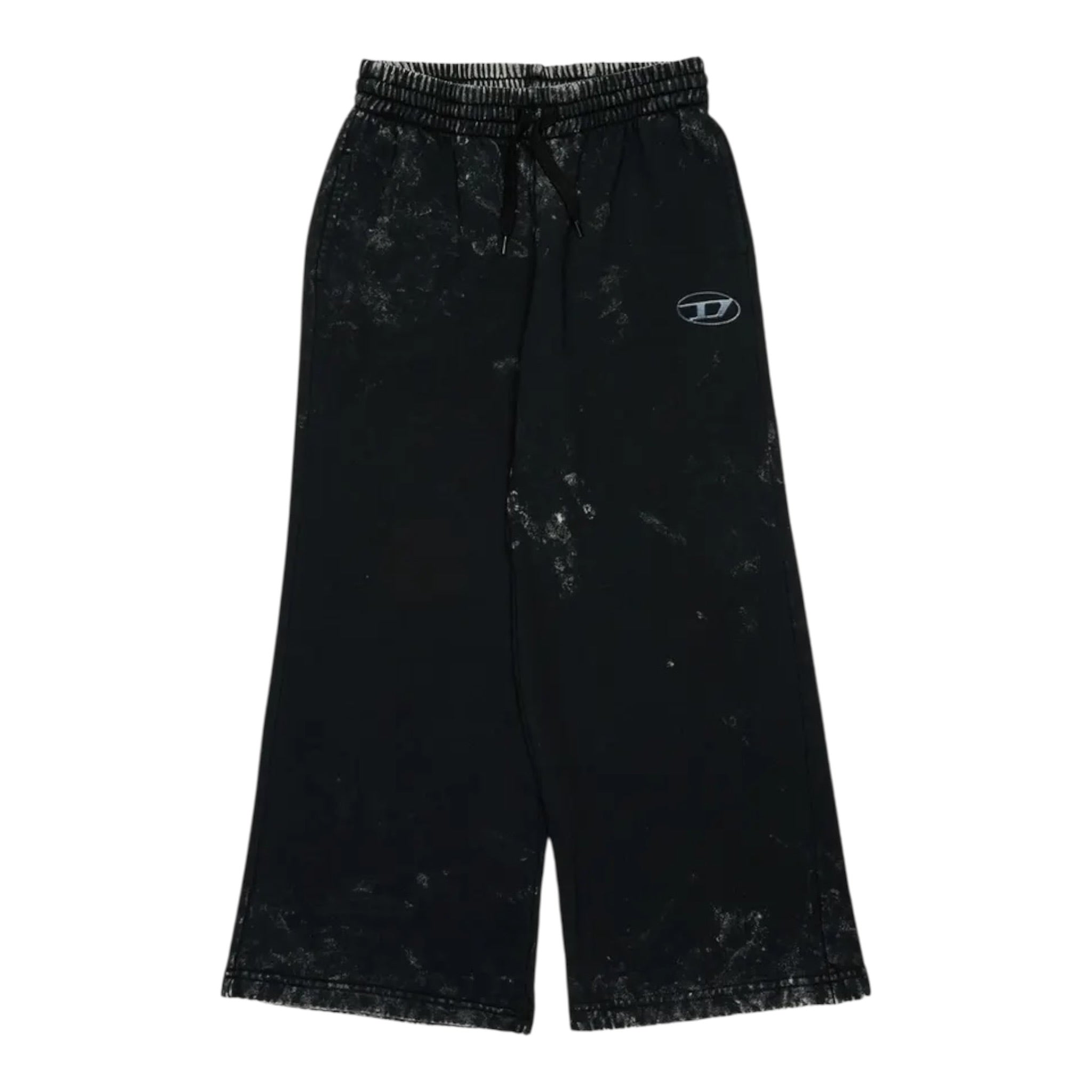 Diesel Pantalone Tuta tinta unita Modello Palazzo Nero per Bambina J02397 NERO DIESEL 