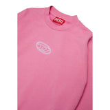 Diesel Felpa Chiusa tinta unita con Logo Rosa per Bambina J02417XX ROSA DIESEL 