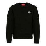 Diesel Maglia tinta unita con Logo Nero per Bambino J02430 NERO DIESEL 