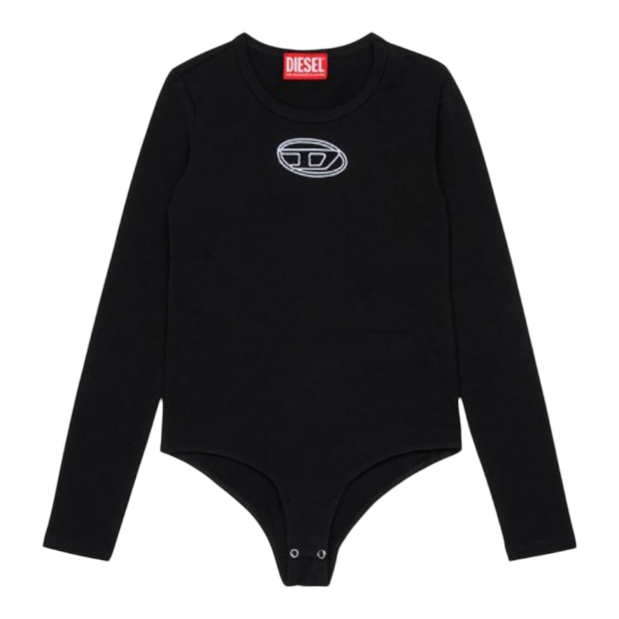 Diesel Body Tinta Uinita con Logo Nero per Bambina J02433XX NERO DIESEL 