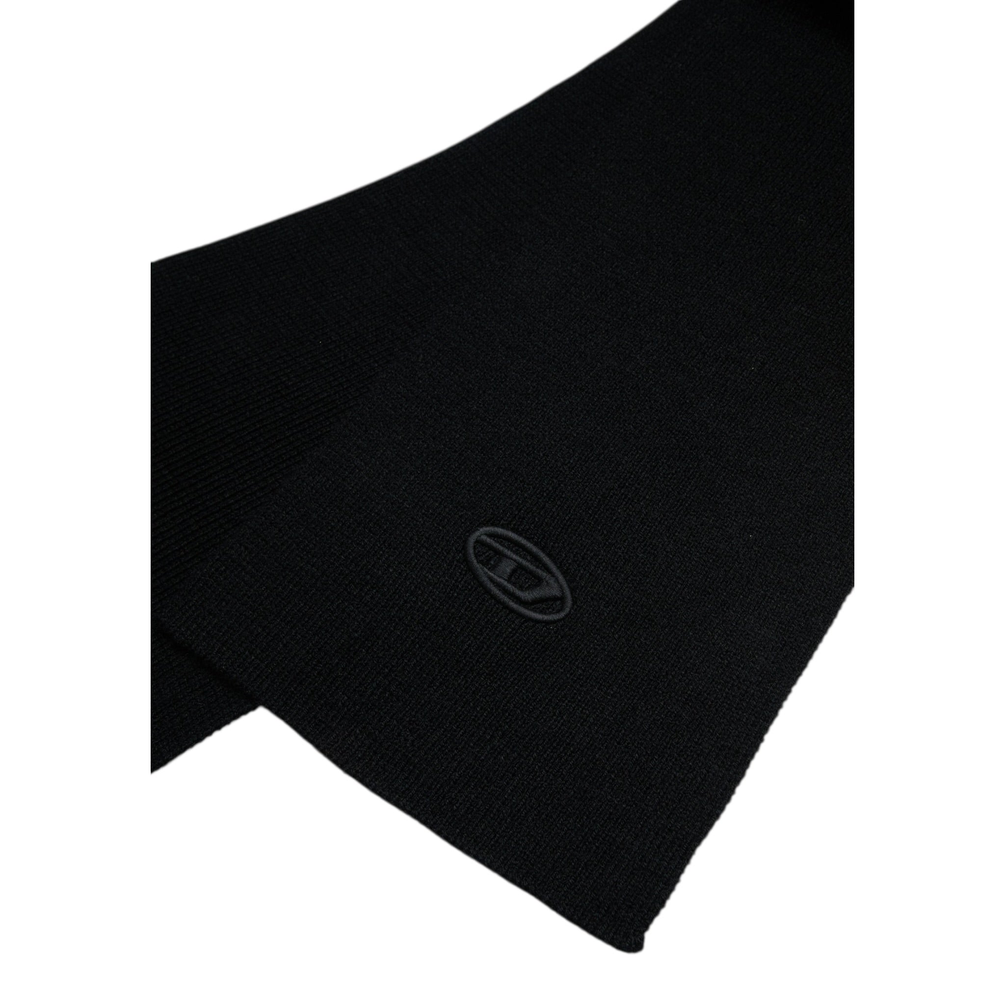 Diesel Sciarpa tinta unita con Logo Nero per Bambina J02463 NERO DIESEL 