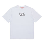 Diesel T-Shirt tinta unita con Logo Bianco per Bambina J02471XX BIANCO DIESEL 