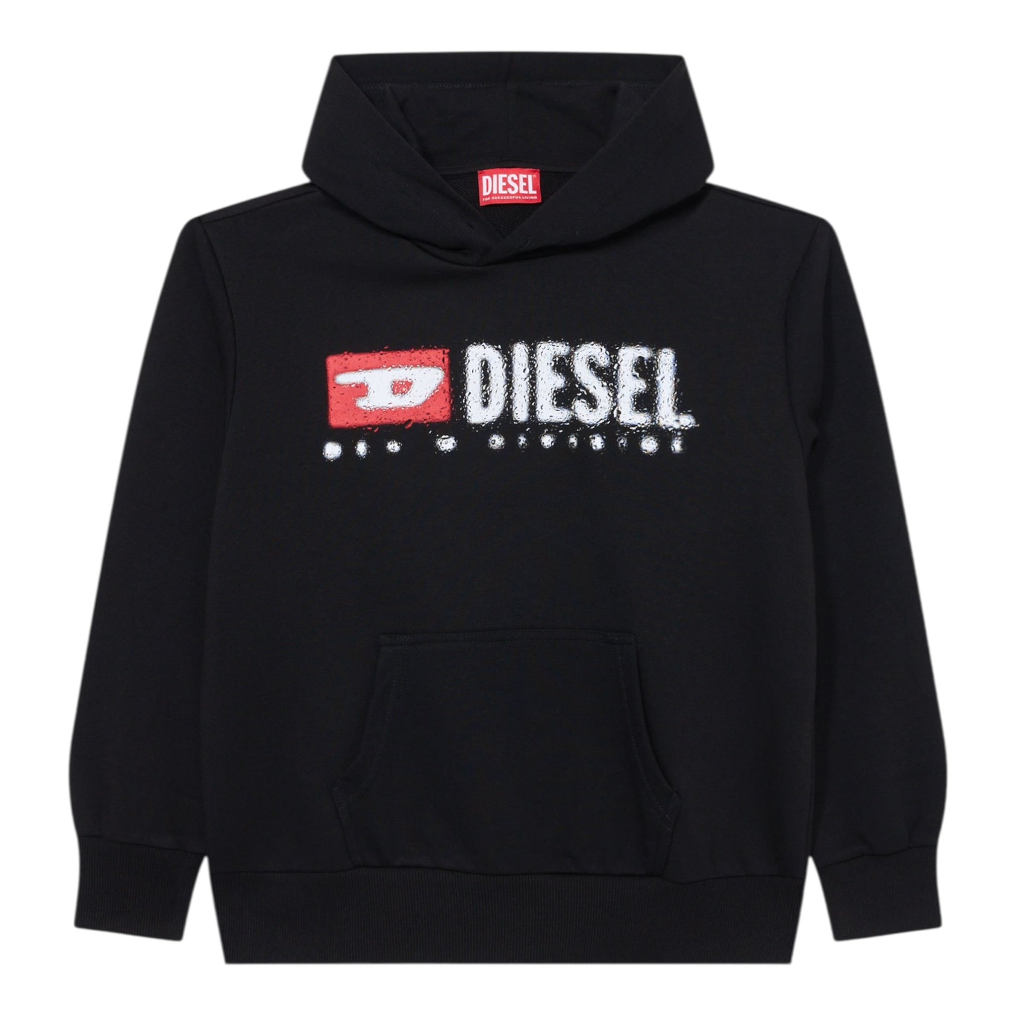 Diesel Felpa tinta unita con Logo Nero per Bambino J02485 NERO DIESEL 