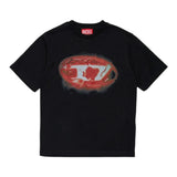 Diesel T-Shirt tinta unita con Logo Nero per Bambino J02496 NERO DIESEL 