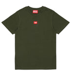 Diesel T-Shirt tinta unita con Logo Verde per Bambino J02501 VERDE DIESEL 