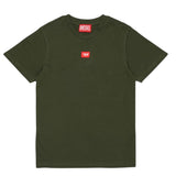 Diesel T-Shirt tinta unita con Logo Verde per Bambino J02501 VERDE DIESEL 
