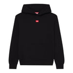 Diesel Felpa Chiusa tinta unita con Cappuccio Nero per Bambino J02502XX NERO DIESEL 